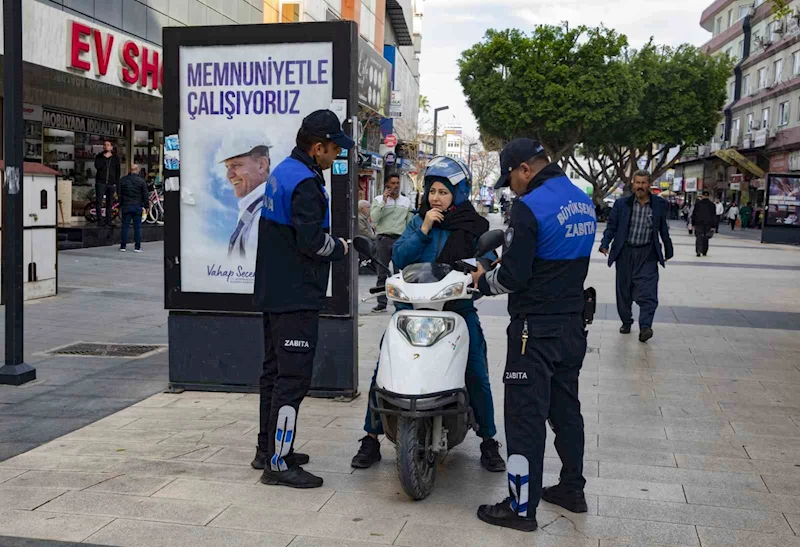 Zabıta ekiplerinden motorlu araçlara yönelik denetim
