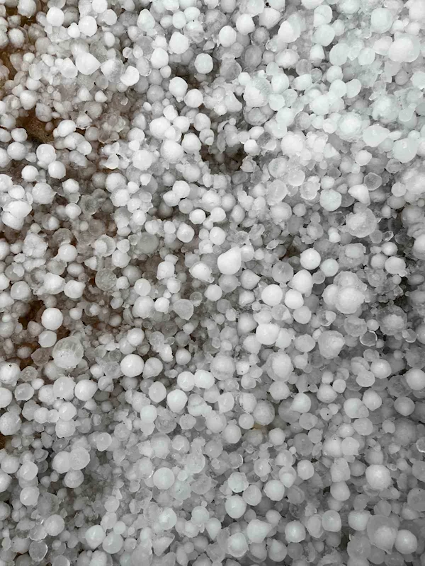 Afşin’de dolu tarım arazilerine zarar verdi
